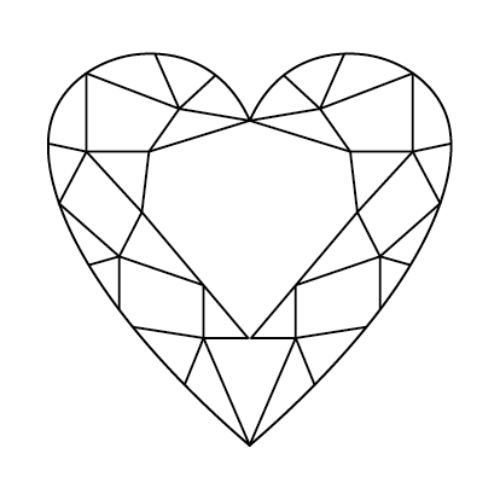 Diamond Shapes Heart